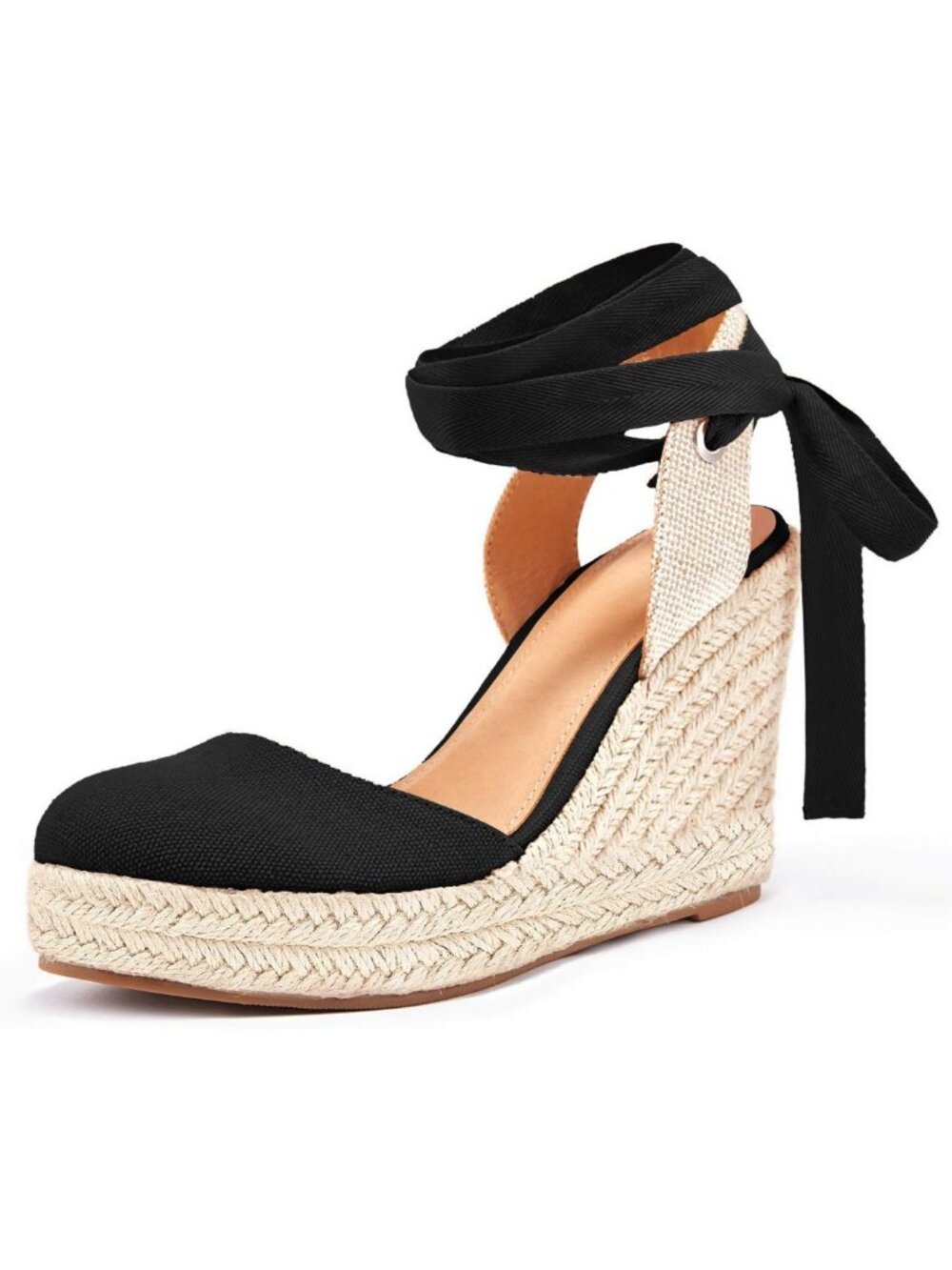Stylish Women's Closed Toe Wedge Espadrilles Sandals with Ankle Strap - Summer
